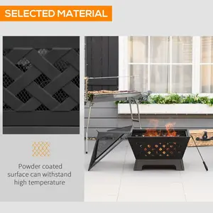 Brasero Rústico para Exteriores con Textura de Hierro, Brasero Familiar para Exteriores con Aspecto Envejecido Distintivo, Fabricado por Zahid Exports - Product Image 4