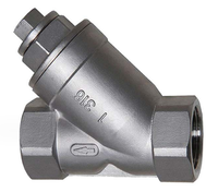 Katup Bola Berulir Filter Saringan Y Bahan Stainless Steel Tahan Suhu Tinggi untuk Air Gas Oli Hidrolik Pneumatik OEM DFK