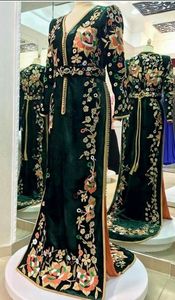 2023 Beautiful Evening Party Caftan Dress in Silk Colorful Embellished Crystal Beads Glass Stones Dabka Zardozi Work Weddings - Product Image 2
