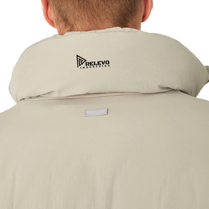 Plain Men's High Street <b>Puffer</b> <b>Jacket</b> <b>with</b> <b>Hooded</b> Collar Canvas Fabric Customizable Color & Front Logo <b>Waterproof</b> for Spring Use - Product Image 4