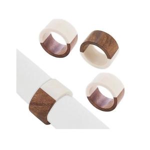 Vaisselle en résine bois anneau de serviette porte-serviettes en bois anneaux de serviette en bois artisanat Table porte-serviettes de Table - Product Image 2