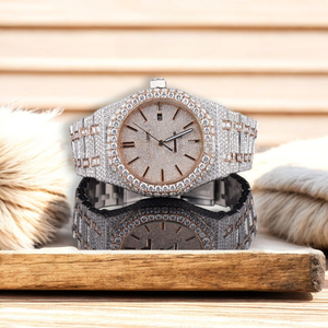 <b>Automatic</b> Moissanite Watch for Men Fully Iced Out Diamond Look Waterproof Watch Perfect for Parties - Product Image 3