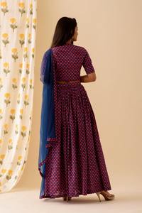 Ensemble Lehenga bleu marine style indien mode qualité Kurti et pantalon du fabricant indien - Product Image 3