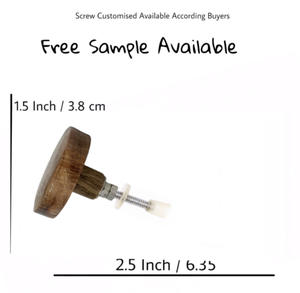 Modern round <b>Clear</b> <b>Resin</b> & Wood Knob for Kitchen Bedroom Bathroom Living Room for Cabinets Drawers Wardrobes Pull Handles - Product Image 3