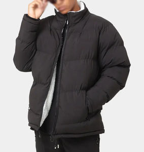 Veste surdimensionnée d'hiver de haute qualité pour hommes couleurs unies logo personnalisé épais imperméable à l'eau - Product Image 2