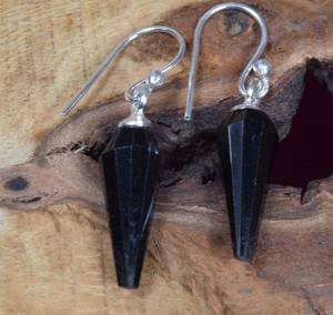 Cut <b>Black</b> Onyx Hook <b>Earrings</b> 925 Sterling Silver Handmade Gemstone Jewelry <b>Women</b> December Birthstone Gift - Product Image 2