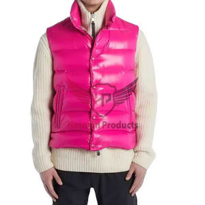 Gilet bouffant sans manches à fermeture éclair personnalisable avec col montant Veste de randonnée légère et résistante au vent Veste d'extérieur à bas prix - Product Image 1