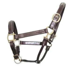 High Quality Custom-made Anatomic Head Piece Horse Riding Name Plate <b>Halter</b> Made Premium Leather Competitive Manufacturing Price - Product Image 4