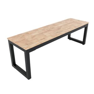 Rubber Wood Dining Bench with Iron Frame 130x36cm GBD012 - Product Image 1