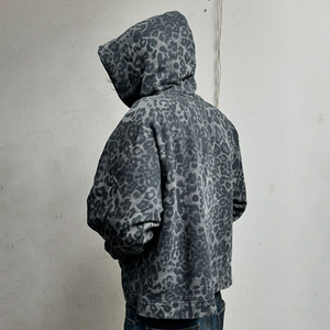 เสื้อฮู้ดแฟชั่นสำหรับผู้ชายซักด้วยกรดมีโลโก้ปัก - Product Image 6