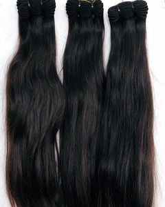 Negro indio Remy cabello humano Super doble dibujado máquina doble trama teje - Product Image 2