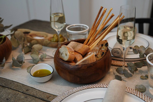 Bol en bois poli fait à la main, écologique, Simoom, artisanat, service de soupe, vente en gros, fabricant, Saniya Handicrafts - Product Image 2