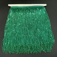 Superbe garniture à franges en fil de soie et perles de verre, faite main, avec perles de rocaille, qualité supérieure, pour textiles de maison et robes de bal