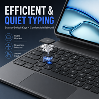 Étui clavier détachable ODM pour tablette avec pavé tactile en verre, coque magnétique rotative à 360° pour la vente en gros et l'approvisionnement en marque blanche