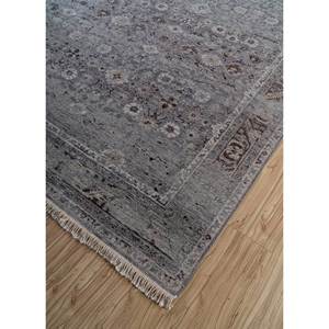 Viscaya Grey & <b>Black</b> Hand Knotted Afghan Wool <b>Rug</b> Medallion Pattern 9x12 Living Room Carpet for Teen Home Decorations - Product Image 2