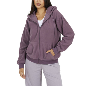 Sudadera con Capucha y Cordón Ajustable con Lavado Ácido de Invierno y Logotipo Personalizado para Mujer - Estilo Urbano, Proveedor Mayorista de Forro Polar Ecológico al Mejor Precio - Product Image 1