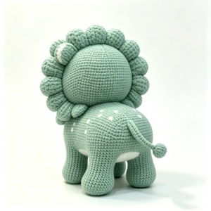 Peluche lion au crochet personnalisée, lion amigurumi, animal en peluche tricoté à la main, lion en peluche doux au crochet, peluche sûre pour bébé - Product Image 4