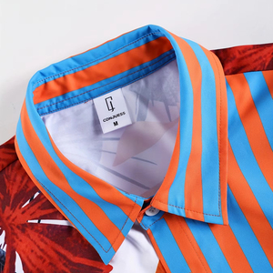 Conjunto de verano para hombre, conjunto informal ligero de dos piezas | Camiseta de manga corta de poliéster 100% de colores personalizados con estilo transpirable - Product Image 1