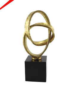 Sculpture décorative en aluminium doré en métal fini de figure humaine de meilleure qualité pour la maison hôtel restaurant - Product Image 4