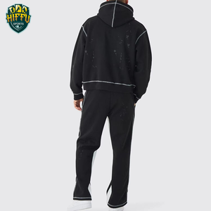 Conjunto Deportivo de Alta Calidad para Hombre, Ropa Casual de Invierno, Hecho a Medida, 100% Algodón, Corte Regular, Cuello con Capucha, Diseño Liso - Product Image 2