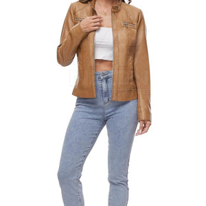 Dernière conception, veste en cuir de vache pour femme, chaude pour l'hiver, coupe-vent, écologique, meilleures ventes de vestes en cuir pour femme - Product Image 5