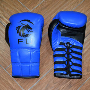 Gants de boxe professionnels en cuir véritable, respirants et confortables avec quatre couches - Product Image 3