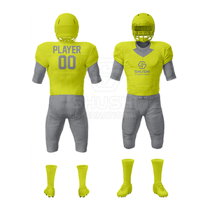Ensemble de maillot et pantalon de football américain pour hommes, sur mesure, sublimation, logo d'équipe personnalisé, court, respirant, 100% polyester - Product Image 4