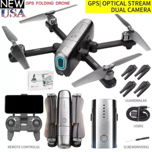 2022 nouveau E99 Pro professionnel GPS Drone FPV RC quadrirotor 4K HD double caméra grand Angle 5km portée suivez-moi fonction 3km portée - Product Image 1