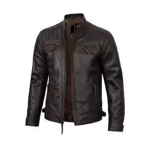 แจ็คเก็ตหนังแท้สำหรับผู้ชายและผู้หญิงแจ็คเก็ตไบเกอร์แจ็คเก็ตหนังสั่งทำ - Product Image 3
