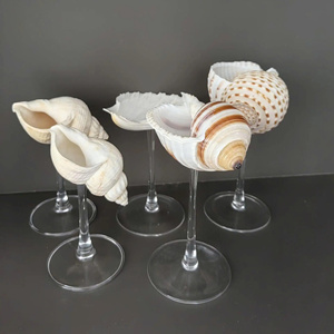 Verre à vin coquillage fabriqué conque Martini coquillage verre à vin pour les mariages de plage fêtes d'anniversaire charme côtier cadeau décor - Product Image 6