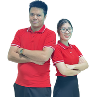 T-shirt court du Vietnam, manches de la plus haute qualité, polos de couleur unie, Logo et emballage personnalisés