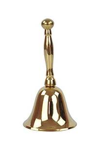 Hanshin Vente flash Grande taille 6,5 pouces Cloche de Noël en laiton à manivelle durable Multi-tailles - Product Image 5