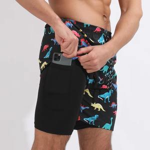 Short de bain imprimé personnalisé pour hommes haute qualité été mode coton respirant tendance sport Fitness entraînement hommes Shorts - Product Image 3