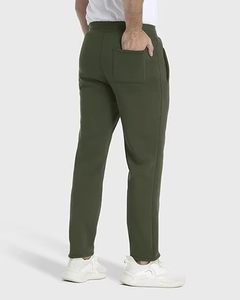 Warm Casual Men's Heavyweight Polyester/Cotton <b>Fleece</b> <b>Trousers</b> Custom Logo Large Size Quick Dry Breathable High-quality - Product Image 3