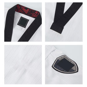 Uniforme de Taekwondo pour hommes en tissu respirant léger pour la formation de Judo karaté allumettes professionnelles Logo personnalisé vêtements martiaux - Product Image 4