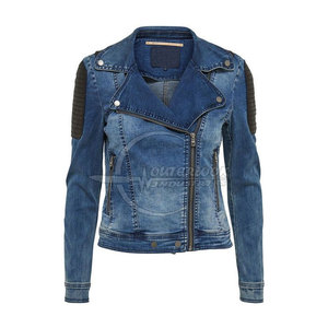 Veste en jean pour femmes à motif personnalisé pour l'extérieur Veste en jean pour femmes à prix d'usine Vestes en jean à manches longues - Product Image 1