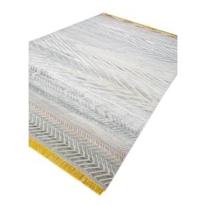Alfombra Manchaha Azul de Lana y Seda de Bambú Anudada a Mano, Rectangular Grande con Diseño de Chevrons y Patchwork para el Hogar, Modelo Les-1951 para Pasillo - Product Image 2