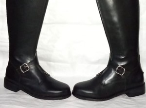 Polo ecuestre portátil de alta calidad para hombre, cuero para montar a caballo, cremallera larga, botas de cuero Real, Zapatos altos - Product Image 5