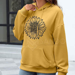 Sudaderas con Capucha Personalizadas para Mujer, Tejidas en Invierno, 100% Algodón, con Estampado, Casuales, MOQ Bajo - Product Image 3