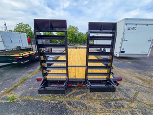 Tilt Bed <b>Flatbed</b> Trailer Hydraulic Post Loader Trailer Machinery Hauling Platform for <b>Truck</b> Transport - Product Image 2