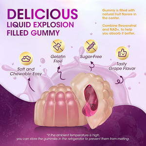 Suplemento de Beleza em Goma Antioxidante Resveratrol NAD+ Sem Açúcar e Sem Glúten para Cuidados com a Saúde, Fabricação ISO - Product Image 6