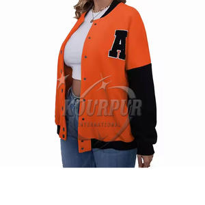 Chaqueta universitaria de último diseño para mujer, ropa informal, chaquetas universitarias para mujer con estampado de logotipo personalizado en algodón 100% - Product Image 4