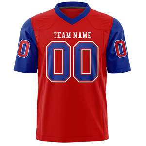 Maillot de football américain personnalisé avec logo et nom d'équipe, imprimé par transfert thermique, manches courtes, respirant, séchage rapide, unisexe - Product Image 6