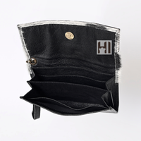 Portefeuille long en cuir de vachette pleine fleur pour homme, blocage RFID, porte-cartes fin