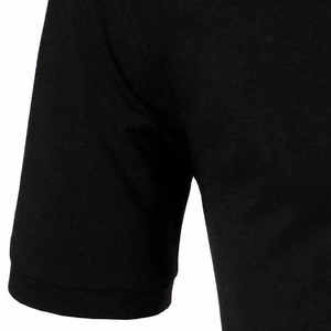 Gimnasio de secado rápido para hombres apto para polos ropa de entrenamiento de punto transpirable para entrenamiento deportivo y trajes casuales patrón sólido - Product Image 6