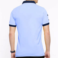 Chemise d'été décontractée pour jeunes hommes, en piqué de coton respirant, à séchage rapide, avec broderie de logo personnalisé, grande taille, couleur unie