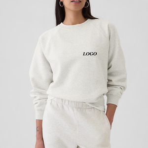 Sweat-shirt court pour femme, couleur unie, manches longues, logo personnalisé pour les acheteurs en gros, matière respirante, design 2026 - Product Image 1