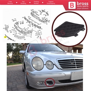 ฝาครอบกระจังหน้าล่างด้านขวา BSP1099-2 รุ่น A2108850253 สำหรับ E W210 E320 E430 E55 AMG ปี 1999-2003 - Product Image 5