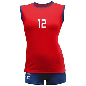 OEM ODM Maillot de volley-ball féminin personnalisé de haute qualité Ensemble d'uniformes col en V à manches courtes Conception sublimée - Product Image 3