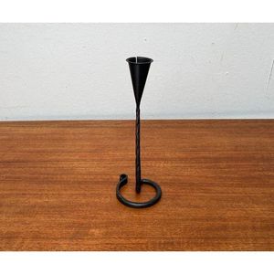 Industrial Vintage <b>Matte</b> Black & Gold Ombre Candle Holders Elegant Trumpet Base Metal Candlestick Luxury Dining <b>Table</b> Ornaments - Product Image 1